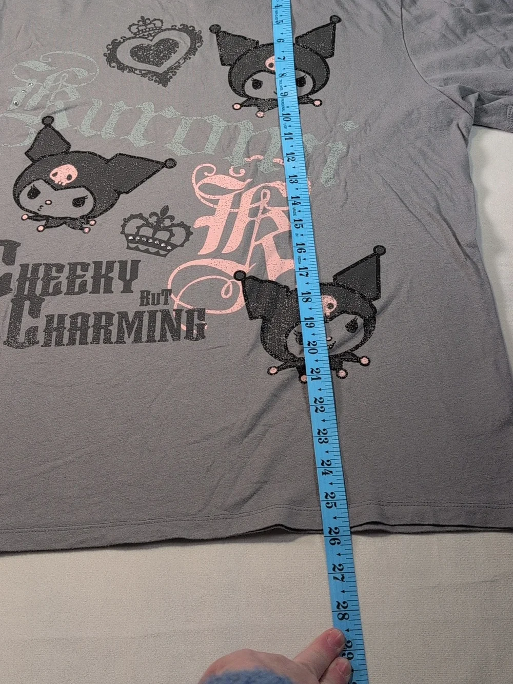 H&M Sanrio Kuromi Oversized Gray T-Shirt Size Youth 20